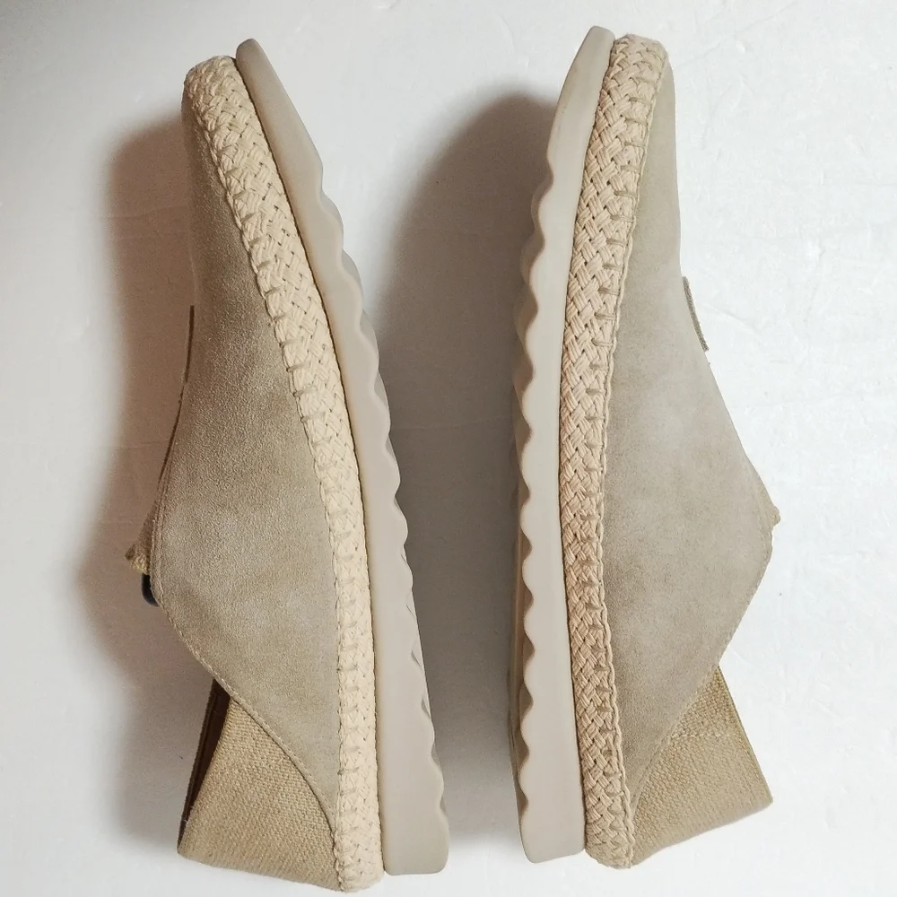 The Flexx Women's Tan Nomad Suede Leather Slip-on Shoes Sneakers Size 10